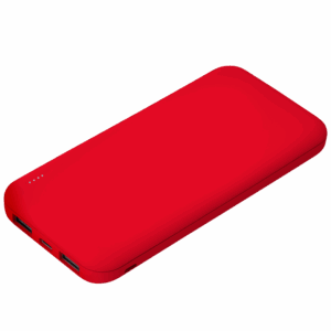 Внешний аккумулятор с подсветкой Luce 10000 mAh, красный
