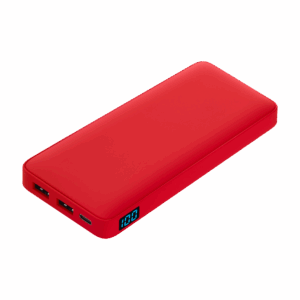 Внешний аккумулятор с подсветкой Ancor Plus 10000 mAh, красный