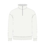 Толстовка на молнии унисекс FLOW, белая (теплый оттенок), размер 3XL/4XL