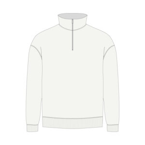 Толстовка на молнии унисекс FLOW, белая (теплый оттенок), размер 3XL/4XL