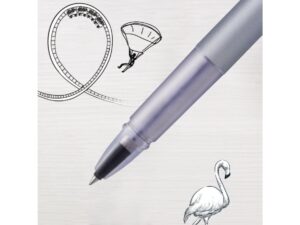 Ручка-роллер Parker Vector XL Silver Blue CT, цвет чернил black, стержень: F, в подарочной упаковке. — изображение 15