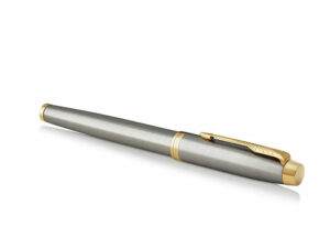 Перьевая ручка Parker IM Metal Brushed Metal GT, перо: F, цвет чернил: blue — изображение 4
