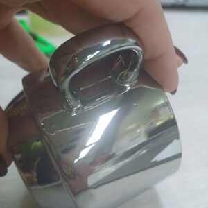 Серебряная чайная пара: чашка на 250 мл с блюдцем — изображение 4