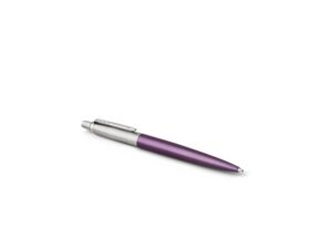 Шариковая ручка Parker Jotter Victoria Violet Chrome CT, стержень:M, цвет чернил: blue в подарочной блистерной упаковке — изображение 2