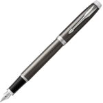 Перьевая ручка Parker IM Metal Core Dark Espresso CT, перо: F, цвет чернил: blue, в подарочной упаковке.