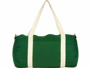 Хлопковая сумка Barrel Duffel, зеленый/бежевый — изображение 2