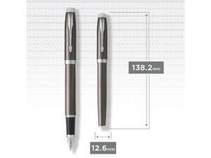 Перьевая ручка Parker IM Metal Core Dark Espresso CT, перо: F, цвет чернил: blue, в подарочной упаковке. — изображение 6