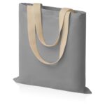Сумка для шопинга Steady из хлопка с парусиновыми ручками, 260 г/м2, серый