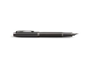 Перьевая ручка Parker IM Monochrome Black, перо:F, цвет чернил: blue, в подарочной упаковке. — изображение 4