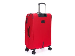 Чемодан TORBER Brosno, красный, нейлон 600D, 43,5 х 19 х 68 см, 56 л — изображение 2