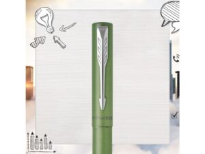 Ручка-роллер Parker Vector XL Green CT, цвет чернил black, стержень: F, в подарочной упаковке. — изображение 18