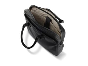 Портфель женский BUGATTI Bella, чёрный, воловья кожа/полиэстер, 38х6,5х27 см — изображение 5