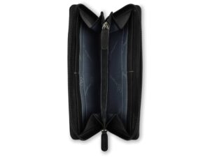 Кошелёк женский BUGATTI Banda, с защитой данных RFID, чёрный, кожа/полиэстер, 18,5х2х10 см — изображение 3