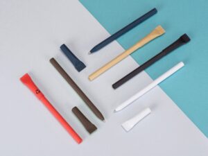 Ручка картонная с колпачком Recycled, коричневый — изображение 4