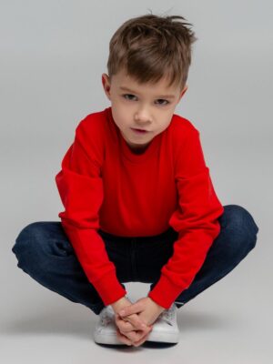 Свитшот детский Toima Kids, красный — изображение 9