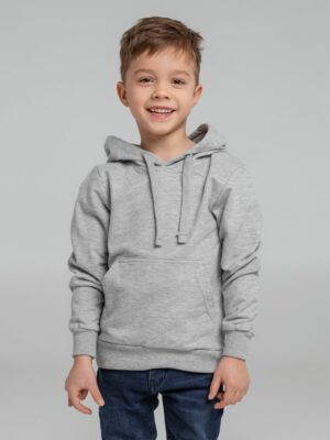 Толстовка с капюшоном детская Kirenga Kids, серый меланж — изображение 6