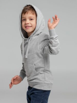 Толстовка с капюшоном детская Kirenga Kids, серый меланж — изображение 7