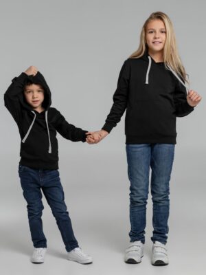 Толстовка с капюшоном детская Kirenga Kids, черная — изображение 12