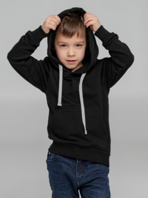 Толстовка с капюшоном детская Kirenga Kids, черная — изображение 9