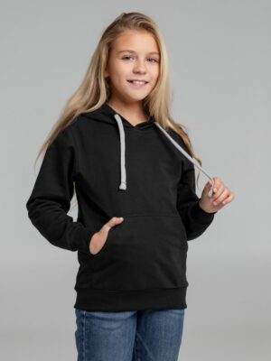Толстовка с капюшоном детская Kirenga Kids, черная — изображение 6