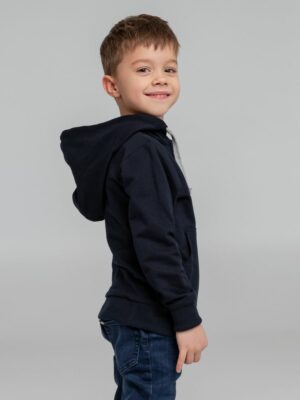 Толстовка с капюшоном детская Kirenga Kids, темно-синяя — изображение 7