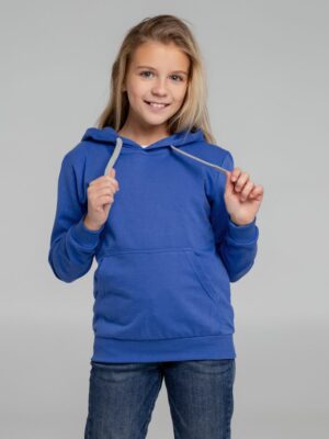 Толстовка с капюшоном детская Kirenga Kids, ярко-синяя — изображение 6