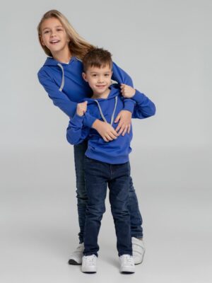 Толстовка с капюшоном детская Kirenga Kids, ярко-синяя — изображение 12