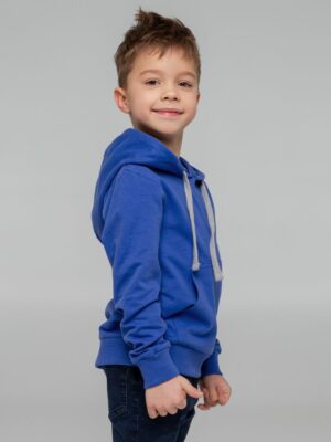 Толстовка с капюшоном детская Kirenga Kids, ярко-синяя — изображение 10