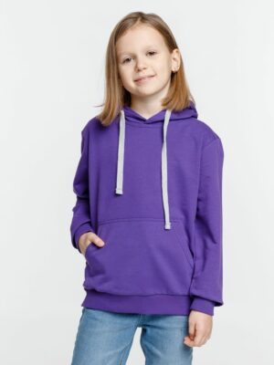 Толстовка с капюшоном детская Kirenga Kids, фиолетовая — изображение 6