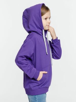 Толстовка с капюшоном детская Kirenga Kids, фиолетовая — изображение 8