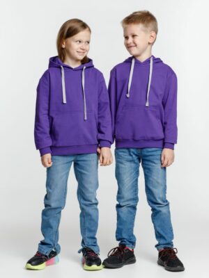 Толстовка с капюшоном детская Kirenga Kids, фиолетовая — изображение 9