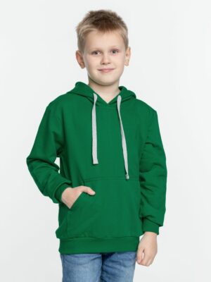 Толстовка с капюшоном детская Kirenga Kids, зеленая — изображение 3