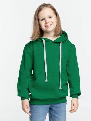 Толстовка с капюшоном детская Kirenga Kids, зеленая — изображение 6