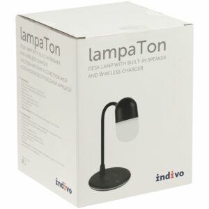 Лампа с колонкой и беспроводной зарядкой lampaTon, белая — изображение 12