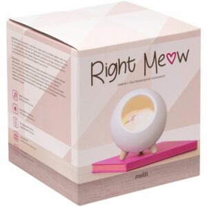 Беспроводная лампа-колонка Right Meow, белая — изображение 13