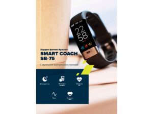 Фитнес-браслет с виртуальным тренером и измерением ЭКГ Canyon Smart Coach SB-75, IP67, черный — изображение 9