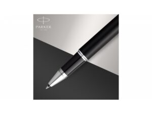 Ручка-роллер Parker IM Mat Black CT,стержень: F, цвет чернил: black, в подарочной упаковке. — изображение 6