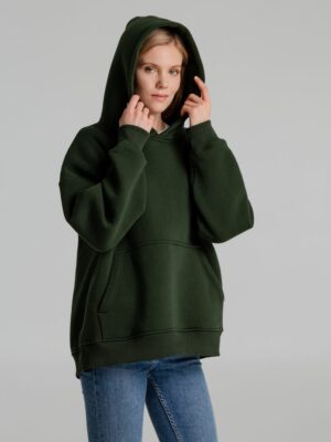 Худи Kulonga Oversize, темно-зеленый (хаки) — изображение 6