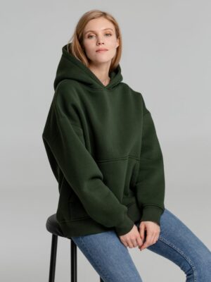 Худи Kulonga Oversize, темно-зеленый (хаки) — изображение 5