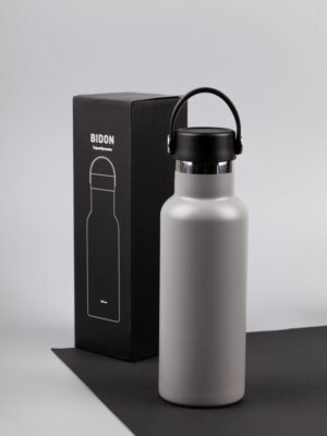 Термобутылка Bidon, серая — изображение 11