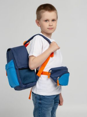 Поясная сумка детская Kiddo, синяя с голубым — изображение 5