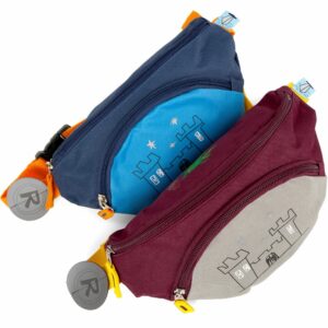 Поясная сумка детская Kiddo, бордовая с серым — изображение 9