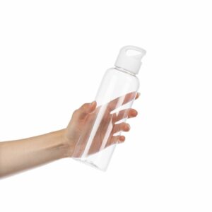 Бутылка для воды Plaske, прозрачная с белой крышкой — изображение 4