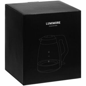 Электрический чайник Lumimore, стеклянный, серебристо-черный — изображение 8