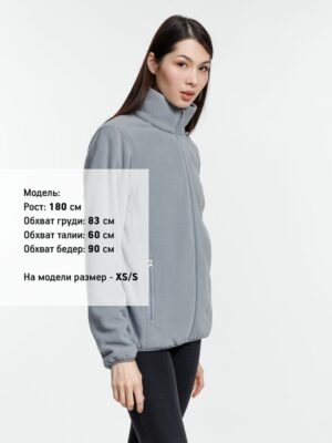 Куртка флисовая унисекс Nesse, серая — изображение 5