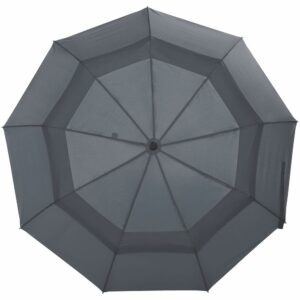 Складной зонт Dome Double с двойным куполом, серый — изображение 2