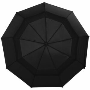 Складной зонт Dome Double с двойным куполом, черный — изображение 2