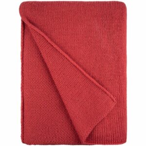 Плед Knitly, красный (коралл) — изображение 3