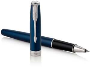 Ручка-роллер Parker Sonnet Blue Subtle CT, стержень: F, цвет чернил: black, в подарочной упаковке — изображение 5