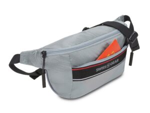 Сумка на пояс SWISSGEAR, светло-серая, полиэстер с плетением рип-стоп, 38 x 5 x 15 см — изображение 5